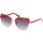 Orologi & Gioielli Donna Occhiali da sole Guess GU7872 Occhiali da sole, Rosso/Fumo, 58 mm Rosso