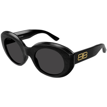 Balenciaga BB0235S Occhiali da sole, Nero/Grigio, 52 mm Nero
