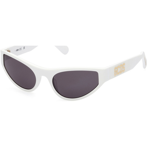 Orologi & Gioielli Occhiali da sole Gcds GD0024 Occhiali da sole, Bianco/Fumo, 55 mm Bianco