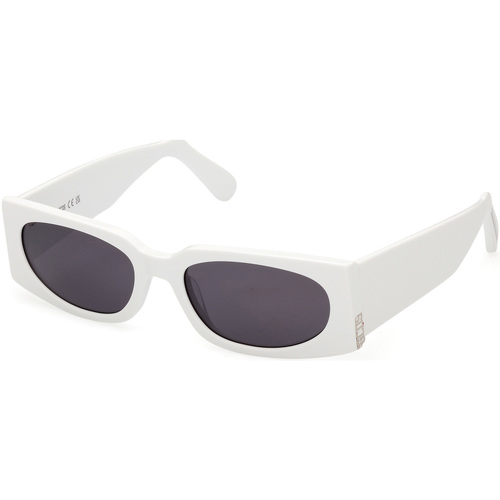 Orologi & Gioielli Occhiali da sole Gcds GD0016 Occhiali da sole, Bianco/Fumo, 56 mm Bianco