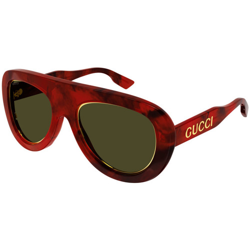 Orologi & Gioielli Uomo Occhiali da sole Gucci GG1152S Occhiali da sole, Havana/Verde, 54 mm Altri
