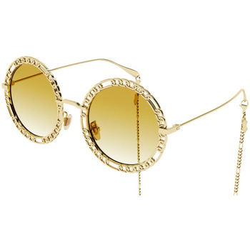 Orologi & Gioielli Donna Occhiali da sole Gucci GG1113S Occhiali da sole, Oro/Giallo, 53 mm Oro