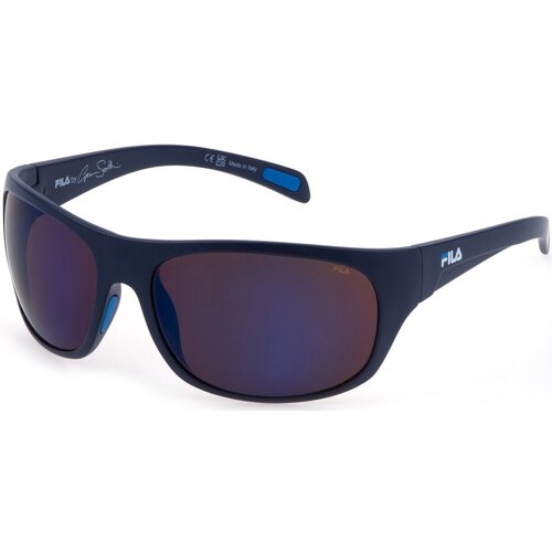 Orologi & Gioielli Occhiali da sole Fila SFI514 Occhiali da sole, Blu/Marrone, 64 mm Blu