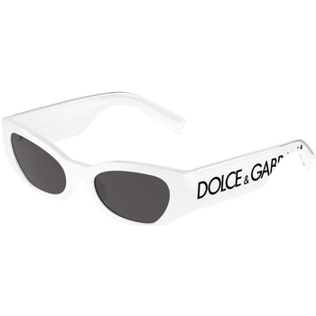 D&G DG6186 Occhiali da sole, Bianco/Grigio, 52 mm Bianco