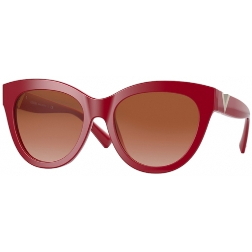 Orologi & Gioielli Donna Occhiali da sole Valentino VA4089 Occhiali da sole, Rosso/Marrone, 54 mm Rosso