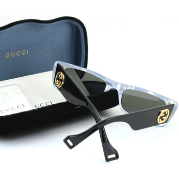 Gucci GG0516S Occhiali da sole, Nero/Grigio, 52 mm Nero