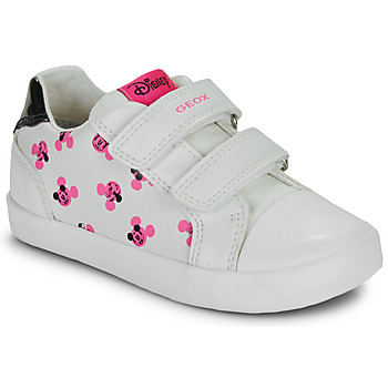 Scarpe Bambina Sneakers basse Geox B KILWI GIRL Bianco / Rosa