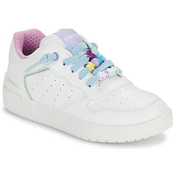 Scarpe Bambina Sneakers basse Geox J WASHIBA GIRL Bianco / Multicolore