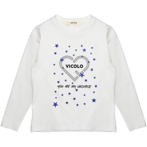 Abbigliamento Bambina T-shirt maniche corte Vicolo Maglietta 3141M1213 Bianco