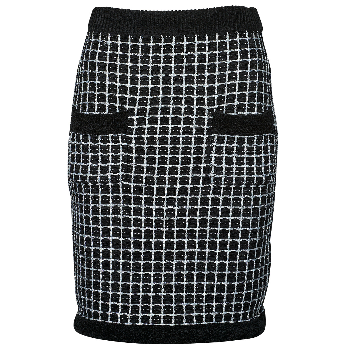 Abbigliamento Donna Gonne Karl Lagerfeld boucle knit skirt Nero / Bianco