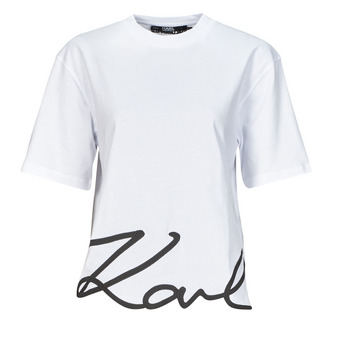 Karl Lagerfeld karl signature hem t-shirt Bianco