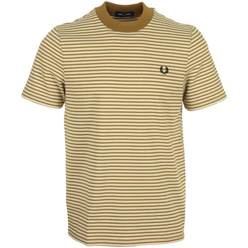 Abbigliamento Uomo T-shirt maniche corte Fred Perry Fine Stripe Beige