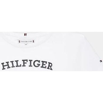 Abbigliamento Bambina T-shirt & Polo Tommy Hilfiger KG0KG07431 MONOTYPE-WHITE Bianco