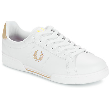 Scarpe Uomo Sneakers basse Fred Perry B722 Leather Bianco / Dore