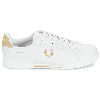 Fred Perry B722 Leather Bianco / Dore