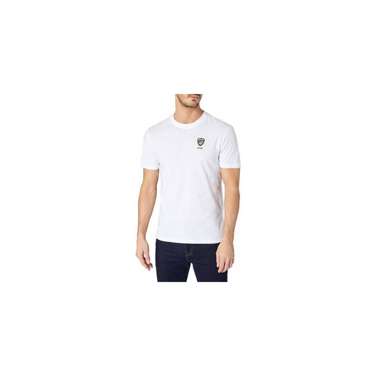 Abbigliamento Uomo T-shirt maniche corte Blauer T-SHIRT UOMO 22SBLUH02484 Bianco