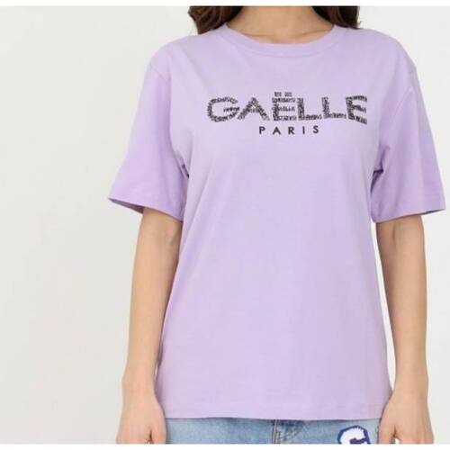 Abbigliamento Donna T-shirt maniche corte GaËlle Paris T-SHIRT DONNA GBD11006STMM Viola