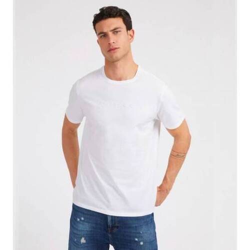 Abbigliamento Uomo T-shirt maniche corte Guess T-SHIRT UOMO M2BP47 K7HD0 Bianco