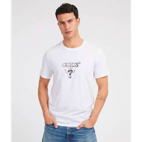 Abbigliamento Uomo T-shirt maniche corte Guess T-SHIRT UOMO M3GI23 J1314 Bianco