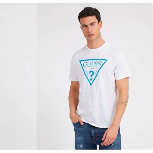 Abbigliamento Uomo T-shirt maniche corte Guess T-SHIRT UOMO M3GI44 K9RM1 Bianco