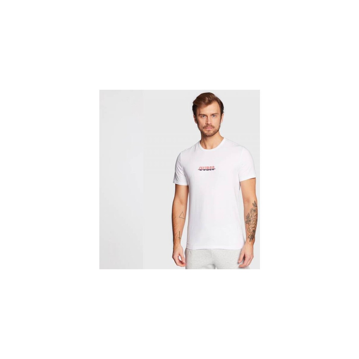 Abbigliamento Uomo T-shirt maniche corte Guess T-SHIRT UOMO M3RI11 J1314 Bianco