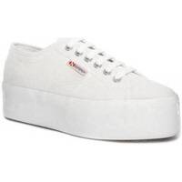 Scarpe Donna Sneakers Superga DONNA SHINY PRINTED PLATFORM S71161W Bianco