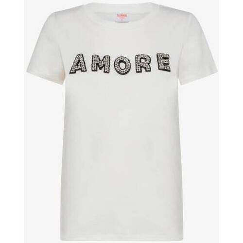 Abbigliamento Donna T-shirt maniche corte Sun68 T-SHIRT DONNA T32203 Bianco