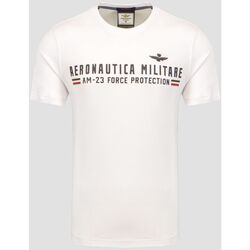 Abbigliamento Uomo T-shirt maniche corte Aeronautica Militare ATRMPN-42014 Bianco