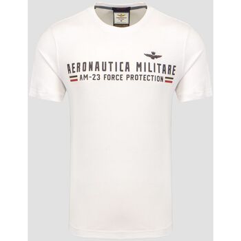 Abbigliamento Uomo T-shirt maniche corte Aeronautica Militare ATRMPN-42014 Bianco