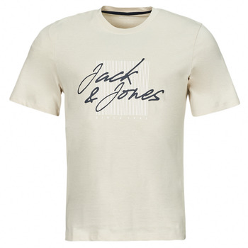 Abbigliamento Uomo T-shirt maniche corte Jack & Jones JJZURI TEE SS CREW NECK Beige