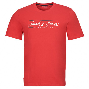Abbigliamento Uomo T-shirt maniche corte Jack & Jones JJZURI TEE SS CREW NECK Rosso