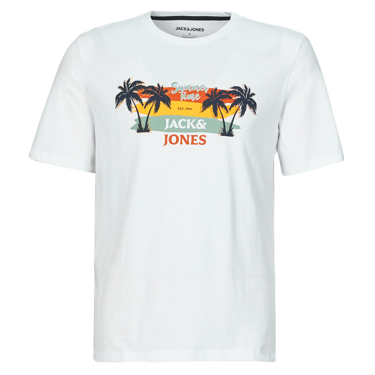 Abbigliamento Uomo T-shirt maniche corte Jack & Jones JJSUMMER VIBE TEE SS CREW NECK Bianco