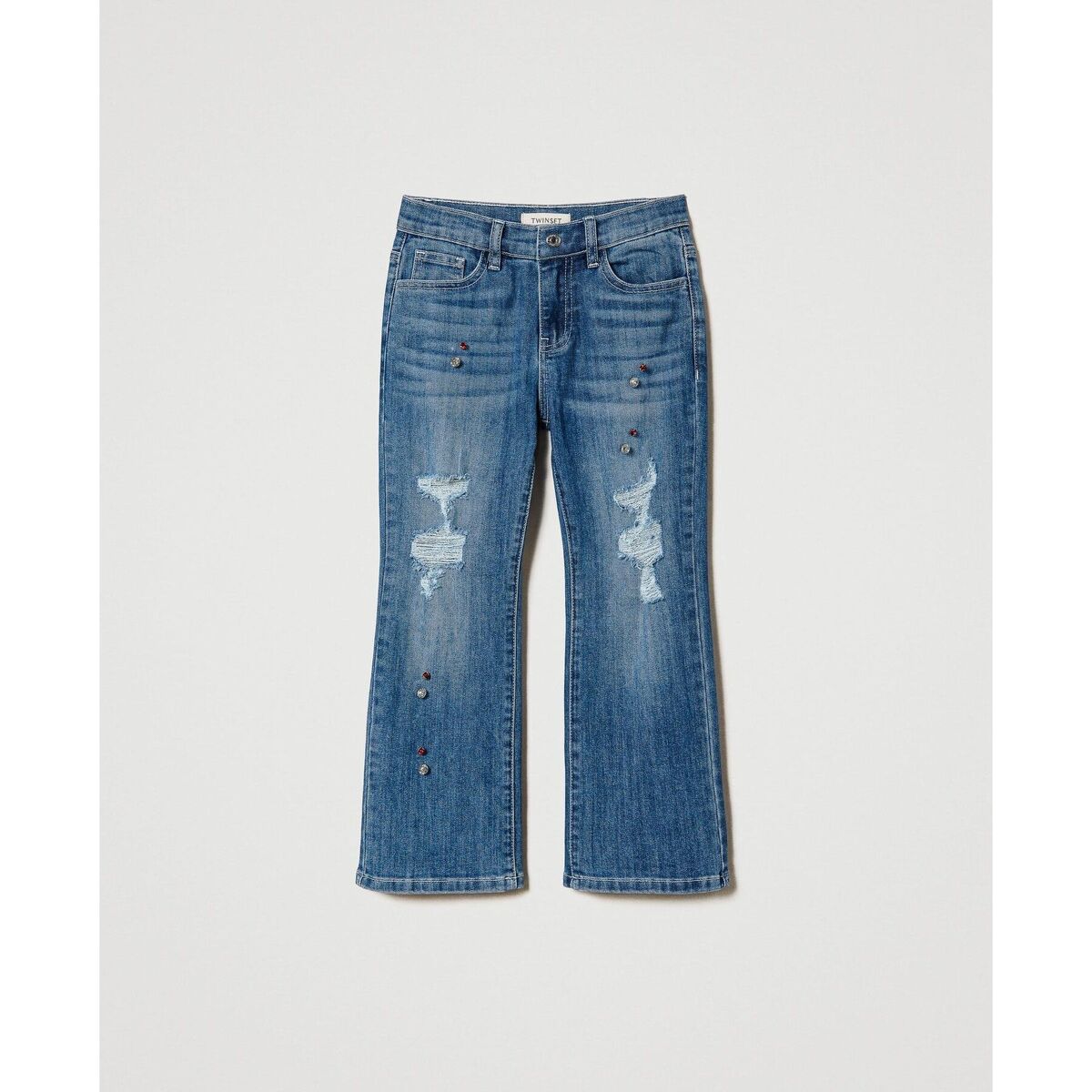 Abbigliamento Bambina Jeans Twin Set JEANS FLARE 232GJ2350 Blu