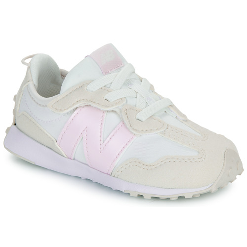 Scarpe Bambina Sneakers basse New Balance 327 Beige / Bianco / Rosa