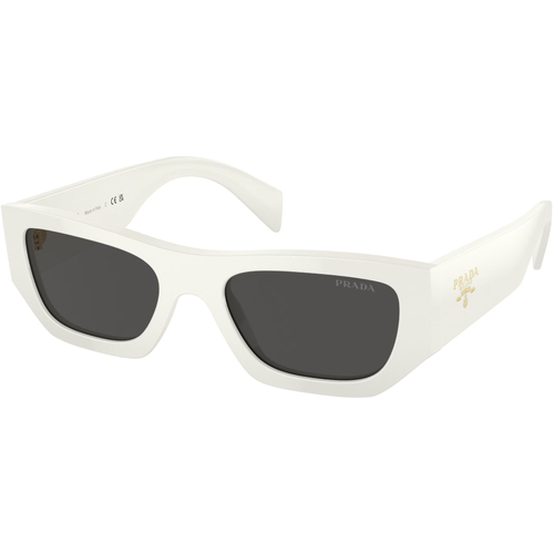 Orologi & Gioielli Occhiali da sole Prada PR A01S Occhiali da sole, Bianco/Grigio, 53 mm Bianco