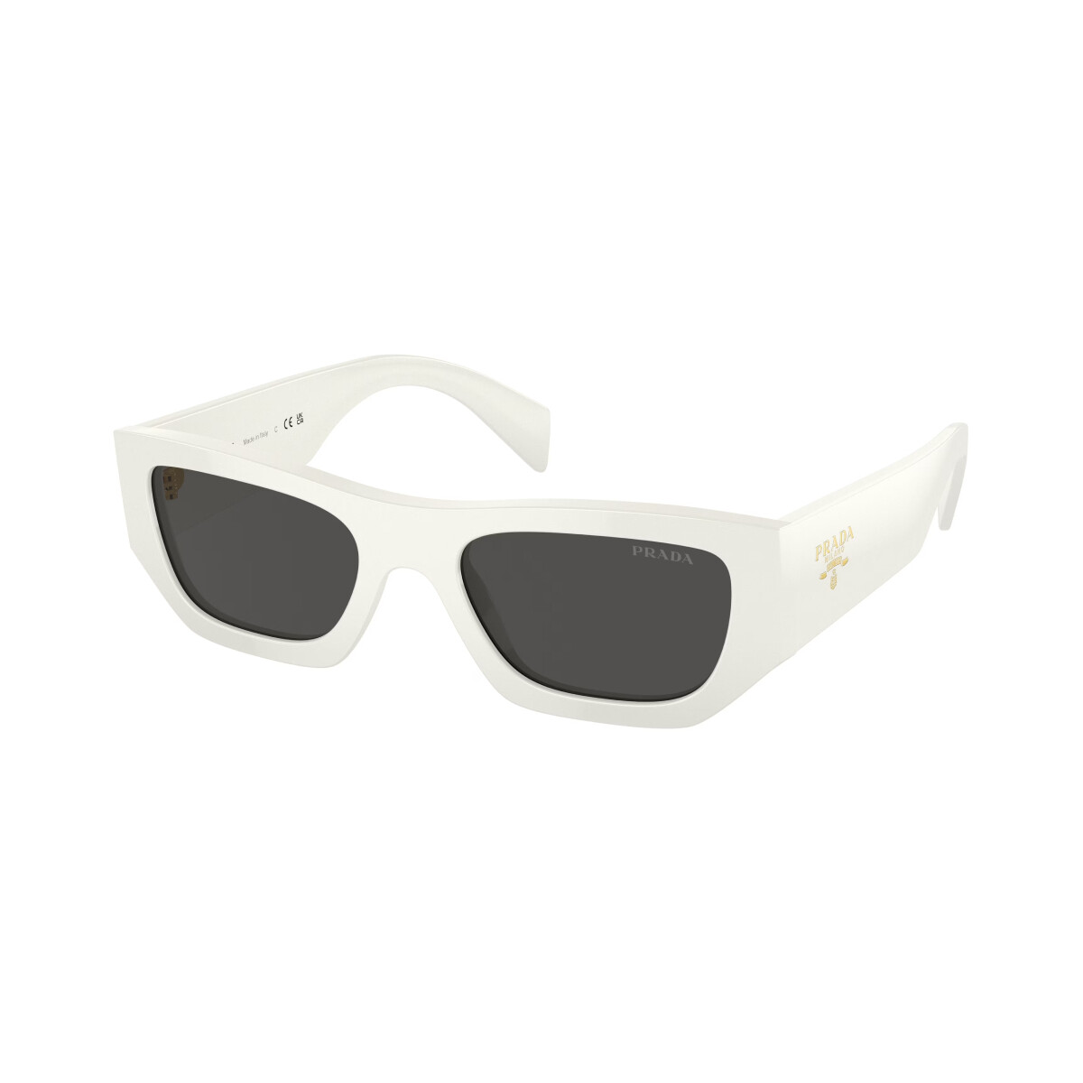 Orologi & Gioielli Occhiali da sole Prada PR A01S Occhiali da sole, Bianco/Grigio, 53 mm Bianco