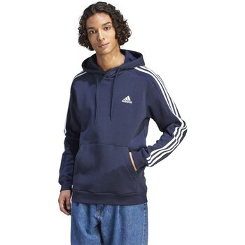 adidas Originals Felpa Uomo Hoodie Essentials Fleece 3-Stripes Blu