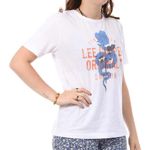Abbigliamento Donna T-shirt maniche corte Lee Cooper LEE-011130 Bianco