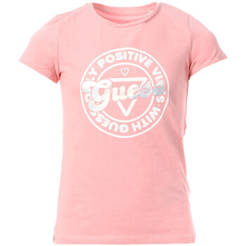 Abbigliamento Bambina T-shirt maniche corte Guess G-J3YI12K6YW4 Rosa