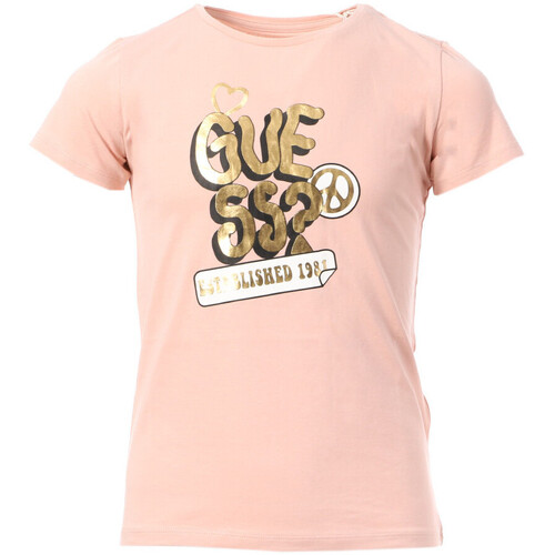 Abbigliamento Bambina T-shirt maniche corte Guess G-J3YI14K6YW4 Rosa