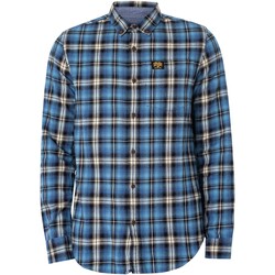 Abbigliamento Uomo Camicie maniche lunghe Superdry Camicia da boscaiolo in cotone Blu