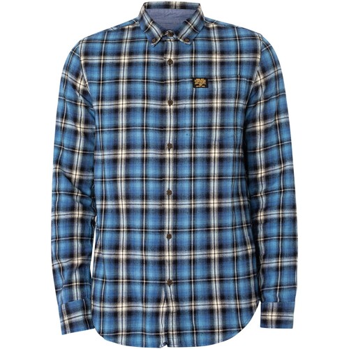 Abbigliamento Uomo Camicie maniche lunghe Superdry Camicia da boscaiolo in cotone Blu