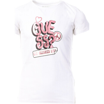 Abbigliamento Bambina T-shirt maniche corte Guess G-J3YI14K6YW4 Bianco
