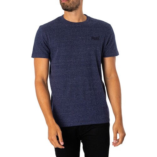 Abbigliamento Uomo T-shirt maniche corte Superdry T-shirt ricamata con logo vintage Blu