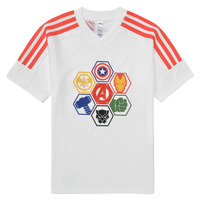 Abbigliamento Bambino T-shirt maniche corte Adidas Sportswear LK MARVEL AVENGERS T Bianco / Rosso