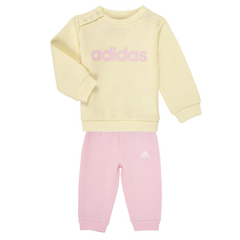 Abbigliamento Bambina Tuta Adidas Sportswear I LIN FL JOG Ecru / Rosa