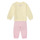 Abbigliamento Bambina Tuta Adidas Sportswear I LIN FL JOG Ecru / Rosa