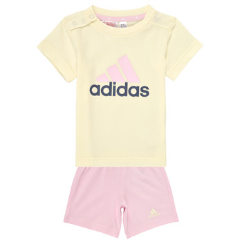 Abbigliamento Bambina Tuta Adidas Sportswear I BL CO T SET Ecru / Rosa