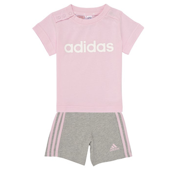 Abbigliamento Bambina Tuta Adidas Sportswear I LIN CO T SET Rosa / Grigio