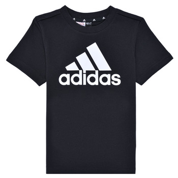 Abbigliamento Unisex bambino T-shirt maniche corte Adidas Sportswear LK BL CO TEE Nero / Bianco
